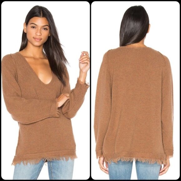 Free People Irresistible V Sweater Brown XS - Picture 2 of 7